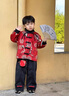 G.DUCKKIDS小黃鴨兒童漢服男童女童古裝中國風拜年服寶寶唐裝表演服過年衣服 如意套裝男童 加絨 120 尺碼5~6歲【110-120cm】 曬單實拍圖