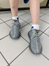 暇步士（Hush Puppies）童鞋新款兒童椰子鞋男童戶外軟底透氣運(yùn)動鞋女童時尚跑步休閑鞋 HP5705010灰色款 33 曬單實(shí)拍圖