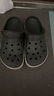 crocs卡駱馳洞洞鞋貝雅卡駱班輕便耐磨一腳蹬休閑鞋|205089 黑色/白色-066 39 (240mm) 曬單實(shí)拍圖
