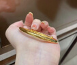 可穎黃金手鐲女999足金包銀簡(jiǎn)約光面推拉款鐲子實(shí)心不掉色送女友禮物 光面手鐲推拉款 約30克包金1.5克 曬單實(shí)拍圖