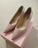 73Hours劉亦菲同款女鞋Brittany25新款通勤尖頭職業(yè)細高跟鞋淺口單鞋女 空氣棉-亮面牛皮-臟粉- 6.5cm 37 曬單實(shí)拍圖