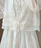 AEMAPE大碼女裝新中式重工刺繡假兩件短袖連衣裙夏季氣質(zhì)顯瘦別致長裙 杏色 XL 【120~135斤】 曬單實(shí)拍圖