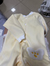 婧麒（JOYNCLEON）嬰兒加絨連體衣秋冬男女寶寶加厚保暖新生兒衣服秋款外出哈衣 淺黃 80cm 曬單實(shí)拍圖