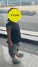 嘟嘟家寶寶長(zhǎng)褲夏裝嬰兒夏天防蚊褲男童格子褲女兒童褲子休閑褲 黑色格 曬單實(shí)拍圖