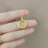 中國黃金（CHINA GOLD）四葉草黃金項鏈女999足金莫比烏斯環(huán)吊墜生日禮物送女友 足金碎冰冰四葉草吊墜【贈S925鏈】 曬單實(shí)拍圖