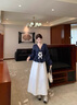 丹珠娜（DanZhuNa）小香風(fēng)連衣裙女裝秋裝新款2025年新款復古氛圍感穿搭白色長(cháng)裙子女 格子上衣+裙子 S 曬單實(shí)拍圖