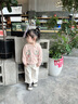 幼歌（YOUGE）嬰幼兒秋季新款純棉翻領(lǐng)毛衣開(kāi)衫女寶寶親膚抗起球上衣粉色90 cm 曬單實(shí)拍圖
