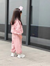 G.DUCKKIDS女童春秋裝套裝2024新款小童女孩連帽衛(wèi)衣兩件套女寶寶衣服潮春秋 粉色 100cm 曬單實(shí)拍圖