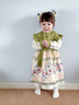 幼歌（YOUGE）嬰幼兒秋季新款云間小鹿新中式套裝國(guó)風(fēng)馬甲裙子兩件套 米色 90 cm 曬單實(shí)拍圖