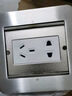 洛蒙特（Lomant）地插座嵌入隱藏式不銹鋼五孔地插防水純平隱形雙開門銀色地板插座 五孔 曬單實拍圖