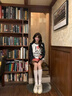 設計感愛(ài)心波點(diǎn)插肩長(cháng)袖T恤女秋季韓系chic小眾寬松早秋單穿上衣 白色 M 曬單實(shí)拍圖