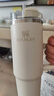 STANLEY巨無(wú)霸吸管杯水杯杯子不銹鋼保溫杯大容量887ML-米白色禮物 曬單實(shí)拍圖