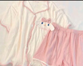 JIOESC睡衣夏季女短袖短褲家居服玉桂狗可愛(ài)裝長(cháng)褲學(xué)生可外穿三件套QC 三件套丨XL丨參考體重110-125斤 曬單實(shí)拍圖