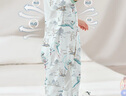歐孕（OUYUN）嬰兒睡衣睡袋連體服夏季桉樹紗布寶寶衣服薄款空調(diào)服外出 青綠入畫 90cm【月齡1-2歲 身高85-90cm】 曬單實(shí)拍圖