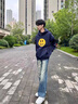 Drew Ess【正品】衛(wèi)衣男女情侶春秋季連帽寬松笑臉重磅棉加絨套頭外套潮流 黑色 L 130-150斤 曬單實(shí)拍圖