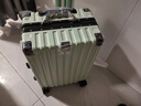 雙星（doublestar）行李箱大容量箱登機箱【次日達】拉桿箱男女學(xué)生旅行箱密碼皮箱子 豪華鋁框款（薄荷綠）  20寸（可登機+箱套貼紙） 曬單實拍圖