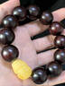 妍韻珠寶正宗多金星印度小葉紫檀手串蜜蠟貔貅文玩佛珠檀香男女士手鏈18mm 曬單實(shí)拍圖