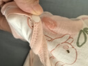 愛(ài)貝迪拉新生嬰兒連體衣衣服夏季薄款初生滿(mǎn)月寶寶蝴蝶衣純棉夏裝包屁衣 【夏季上新7A抗菌】桃桃粉兔 59cm 【建議8—12斤】 曬單實(shí)拍圖
