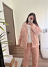 雅鹿睡衣女珊瑚絨夾棉冬季加厚加絨保暖三層棉襖法蘭絨大碼家居服套裝 NSCJF-JK002豆沙奔奔熊 三層夾棉 L 【適合100-120斤】 曬單實(shí)拍圖