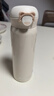杯具熊（BEDDYBEAR）彈蓋直飲保溫杯316不銹鋼男女便攜水杯車(chē)載學(xué)生杯子470ML月牙白 曬單實(shí)拍圖