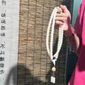 普陀普濟(jì)寺 白玉菩提手串108顆念珠男女高油盤玩多圈手鏈文玩佛珠 白玉菩提8*10mm【火蓮壽山石】 曬單實(shí)拍圖
