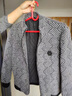 皮爾卡丹（pierre cardin）秋冬季外套男士夾克加絨保暖金貂絨衣服冬裝新款男裝休閑毛呢上衣 JKBA68淺灰色 （抗皺不起球） 2XL (140-155斤) 曬單實(shí)拍圖