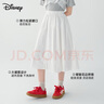 迪士尼女童裙子半身裙女孩花邊傘裙2025夏純棉蛋糕裙TD2EQ064 白 140 曬單實(shí)拍圖