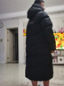 李寧防潑水長(zhǎng)羽絨服男春秋冬季新款時(shí)尚百搭80%鴨絨健身運(yùn)動(dòng)外套 黑色-1 XL 曬單實(shí)拍圖