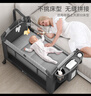 優(yōu)樂博（ULOP）嬰兒床多功能床可移動(dòng)?jì)雰捍部烧郫B拼接0-3歲寶寶搖搖床哄睡神器 嬰兒折疊床[蚊帳+尿布臺(tái)+床鈴] 嬰兒用品寶寶床折疊嬰兒床 曬單實(shí)拍圖