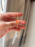 周六福七夕禮物  黃金手鏈女款5G足金琺瑯閃砂金珠蝴蝶手飾 計價 16+3cm-2.92g 曬單實拍圖