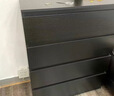 吉世倫實(shí)木斗柜北歐風(fēng)臥室客廳抽屜柜電視柜美式風(fēng)格黑色五斗柜子 [4抽直角斗柜]80*40*99高度 [魅影黑柜體+黑抽屜]實(shí)木生態(tài)板 曬單實(shí)拍圖