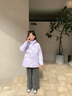 波司登（BOSIDENG）2025新款羽絨服女兒童一手長(zhǎng)三合一5A抗菌絨4防外套T250131342 勇敢熊紫9EA4 140 /64 約 130-140cm 30kg 曬單實(shí)拍圖