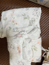 ROVO純棉孕婦夏季月子服睡衣產(chǎn)后哺乳100%純棉開衫套裝喂奶專用居家服 木槿花 M（適合于95-120斤） 曬單實拍圖