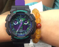 卡西歐（CASIO）手表男G-SHOCK大表盤(pán)多功能學(xué)生考試雙顯防水運動(dòng)電子日韓表禮物 海洋之心GA-100BL-1A 曬單實(shí)拍圖