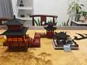 帶燈微景觀(guān)建筑行云閣涼亭帶燈古風(fēng)建筑水陸?hù)~(yú)缸沙盤(pán)造景帶燈房子 紅色 曬單實(shí)拍圖