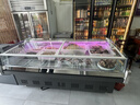 澳柯瑪鮮肉柜熟食柜 商用冷藏保鮮冷藏展示柜 生鮮肉三文魚(yú)臥式冷柜 點(diǎn)菜平面弧形玻璃島柜涼菜鹵菜冰柜 2.0米 （平面）深灰色全籃筐直冷2-8度 曬單實(shí)拍圖