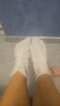 欖潤山羊奶腳膜足膜嫩白保濕煙酰胺補水嫩膚防干裂腳后跟去角質(zhì)一次性 山羊奶足膜10包（1對/包） 曬單實(shí)拍圖