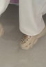 俞兆林洞洞鞋女戶(hù)外EVA厚底增高沙灘涼拖鞋外穿 YG104 米白  37-38  曬單實(shí)拍圖
