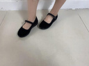 老北京布鞋女新款2025軟底防滑官方正品不累腳黑牛筋底上班工作 2CM低跟-牛筋底款 38 (標準碼) 曬單實(shí)拍圖