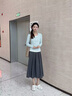 班尼路打底衫女秋冬新款長袖t恤女裝修身顯瘦小個(gè)子潮流假兩件上衣服女 深麻灰 &升級(jí)假兩件【軟糯親膚】 M 曬單實(shí)拍圖
