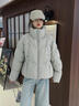 雅鹿短款泡芙羽絨服女2025冬新款休閑外套立領(lǐng)蓬松保暖百搭時(shí)尚面包服 曬單實(shí)拍圖