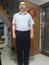 杉杉（FIRS）【三防】免燙抗皺短袖商務(wù)襯衫男士工裝正裝職業(yè)上衣服 藍條 41  曬單實拍圖