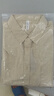羅蒙（ROMON）亞麻長袖襯衫男士休閑寬松日系夏季薄透氣棉麻白襯衣卡其色2XL 曬單實拍圖