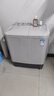 美的（Midea）半自動(dòng)雙桶洗衣機(jī) 8公斤洗+5.5脫水雙缸波輪 老人簡(jiǎn)易操作 品質(zhì)電機(jī)小巧不占地 租房宿舍必備 二級(jí) MP8DS136 曬單實(shí)拍圖