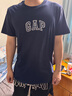 Gap男女裝2025春季新款純棉字母logo短袖T恤常規上衣美版570044 海軍藍 L 美碼 XL亞洲碼185/104A 曬單實(shí)拍圖