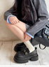 昌祥回力復古黑色大頭增高厚底鞋女2025春季新款百搭樂(lè )福單鞋英倫風(fēng)小皮鞋 黑色 37 公主請下單現貨妙發(fā)+順豐包郵 曬單實(shí)拍圖