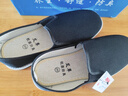 3514老北京布鞋工作鞋輕便一腳蹬爸爸鞋傳統(tǒng)布鞋男士休閑鞋  黑色 40 曬單實拍圖