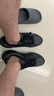 斯凱奇（Skechers）暮光鞋丨運(yùn)動(dòng)跑鞋男女款高回彈輕質(zhì)吸震綁帶休閑鞋七夕禮物 男款-黑色/炭灰色/BKCC 41 曬單實(shí)拍圖