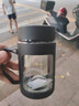 玻璃水杯商務(wù)杯大容量男女生帶蓋泡茶杯家用含茶隔把手杯 商務(wù)把手杯黑色 500ml 1只 曬單實拍圖
