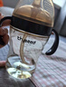 世喜吸管奶瓶1-3歲直飲杯嬰兒ppsu一12個(gè)月以上寶寶300ml帶重力球手柄 曬單實(shí)拍圖